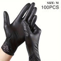 100-Pack Black Nitrile Disposable Gloves – Powder Free Disposable Nitrile Gloves Zpaxo black