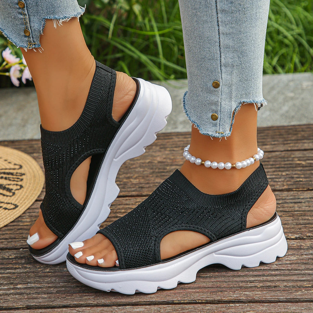 Women Sandals Lightweight Beach Wedge Shoes Women Summer Comfort Casual Sport Sandals Women Platform Roman Plus Size Sandals Zpaxo