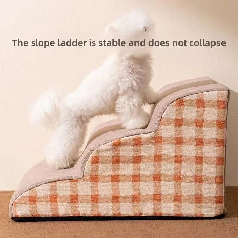 High Density Foam Pet Bedside Stair Steps, 2/3 Step Pet Ladder For Bed, Detachable And Washable Zpaxo