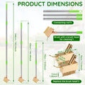 Weed Brush With Long Handle Adjustable Crack Weeder 3 Replaceable Steel Wire Heads For Patio Driveway Moss Remover No Bending Ma Zpaxo 58inch with 2 brush