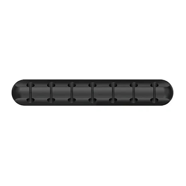 Cable Cord Wire Organizer Silicone USB Winder Management Clips Self Zpaxo Black 7 Channel