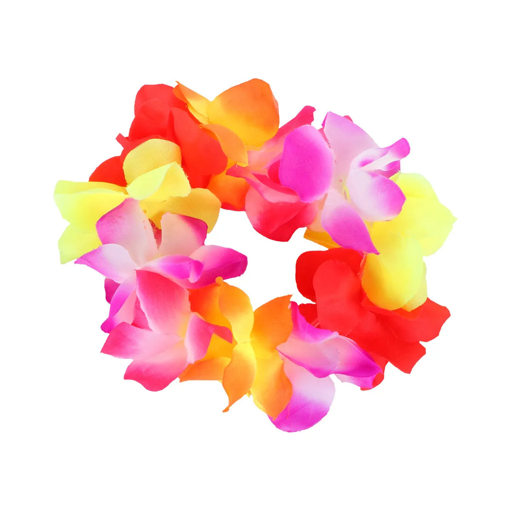 4Pcs Tropical Flower Necklace Set Exquisite Hawaii Leis for Medal Presentation Party Beach Decor Headband Bracelet Ornament Zpaxo