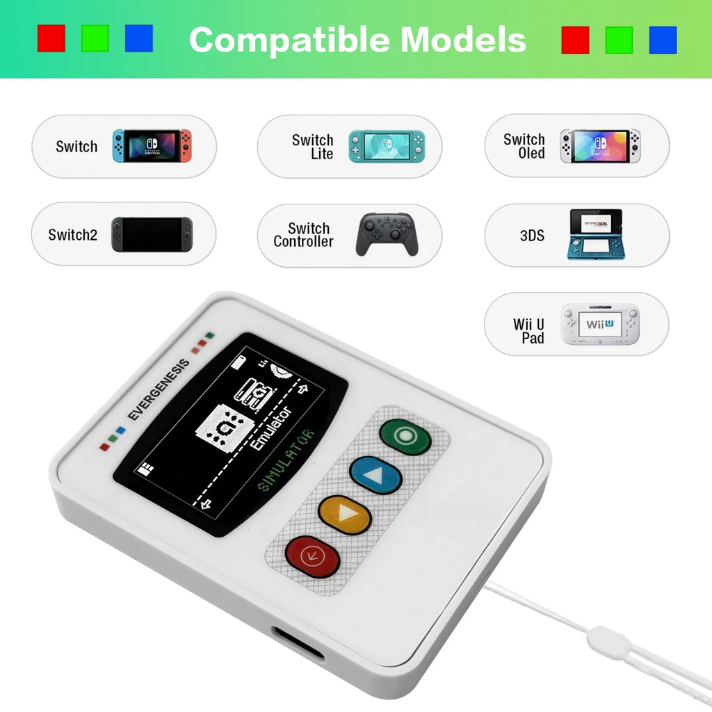 Rechargeable Smart Button Simulator for Amiibo NFC Emulator Universal Writer For Switch2/Switch WiiU 3DS game accessories. Zpaxo