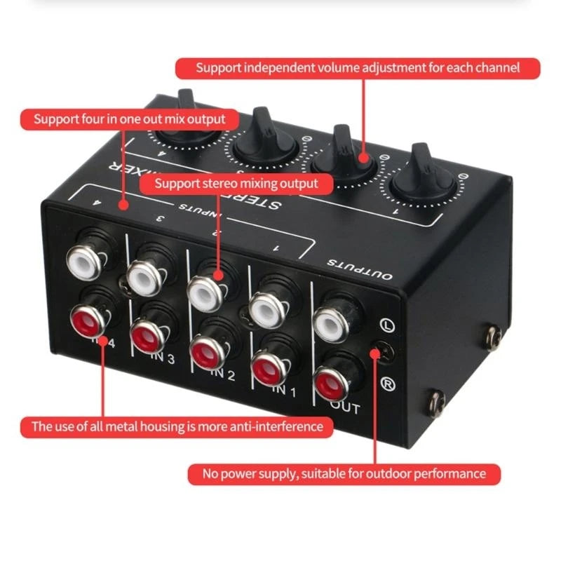 652F CX400 Performances 4 Channel Passive Stereo Mixers Music Lovers Zpaxo CN