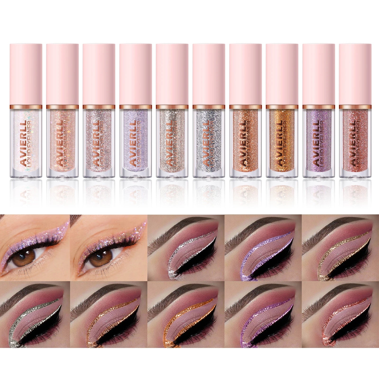 Glitter Liquid Eyeliner Pen Long-lasting Smudge-proof Waterproof Zpaxo