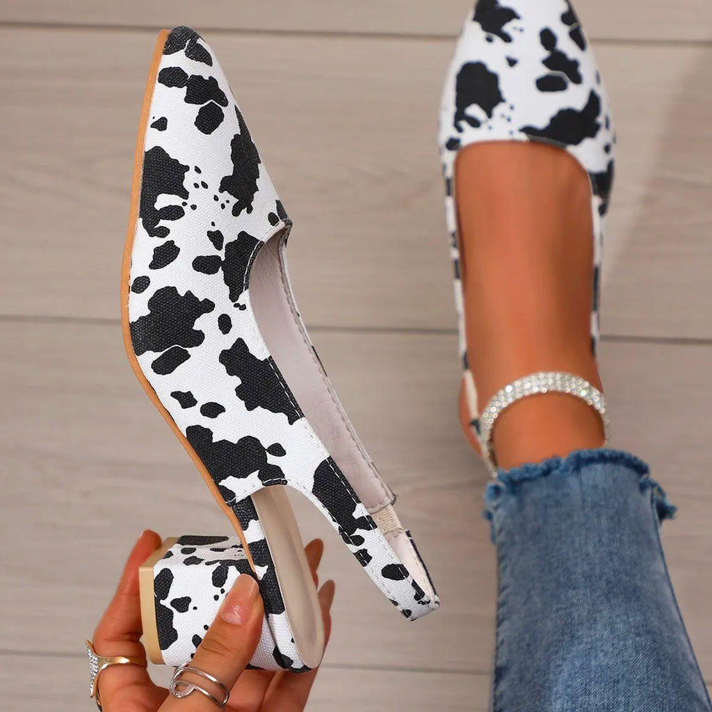 Women Sandals Pointed Solid Heels Shoes Large Leather Outdoor 2025 Zpaxo cow 38