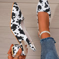 Women Sandals Pointed Solid Heels Shoes Large Leather Outdoor 2025 Zpaxo cow 38