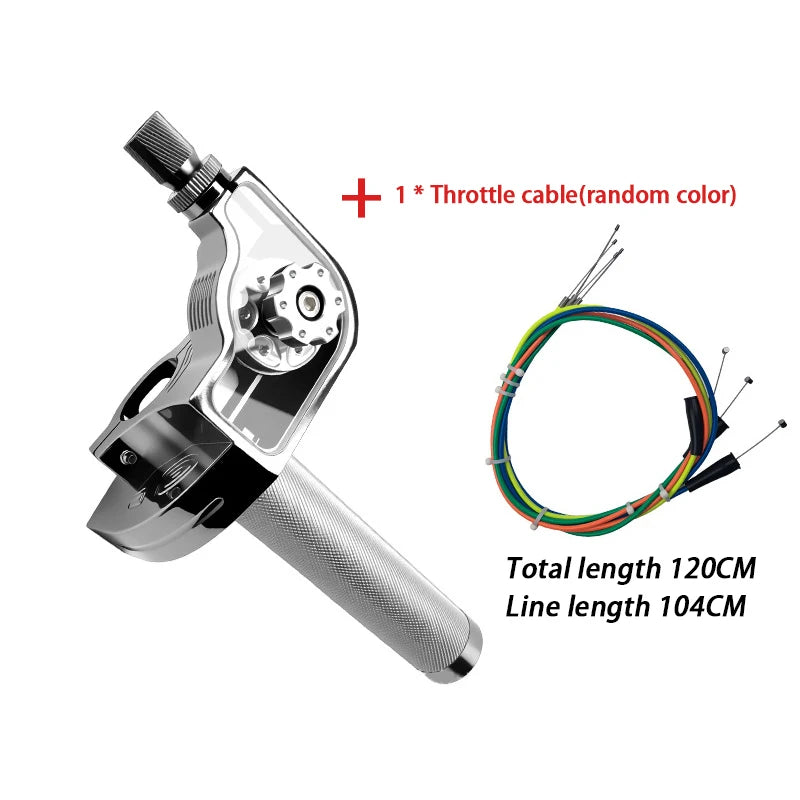 Universal CNC Aluminum Accelerator Throttle Twist Grips Handlebars Zpaxo Silver