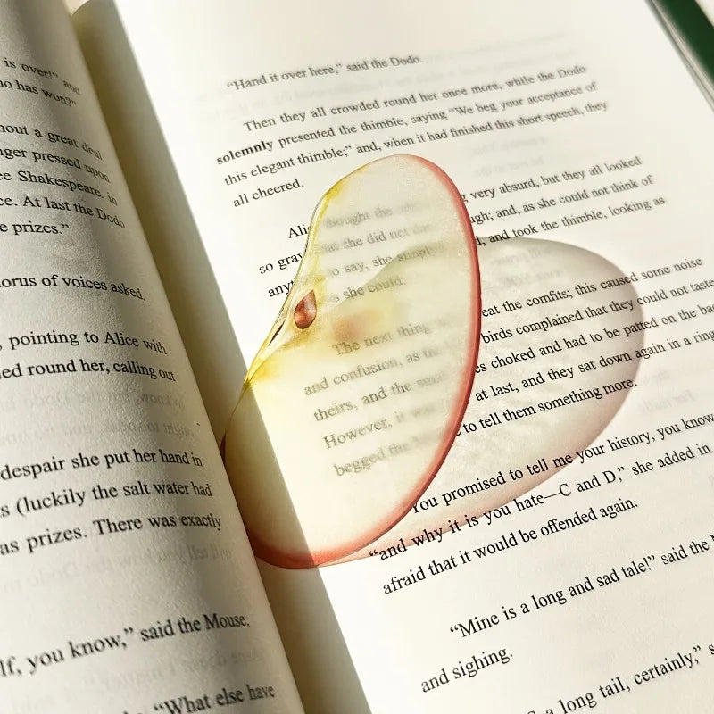 Fruit-shaped Acrylic Bookmark Grap Fig Design Semi-transparent Cute