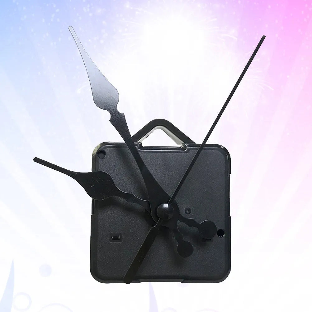 Black Quartz Clock Movement Simple Replacement Silent Mute Function