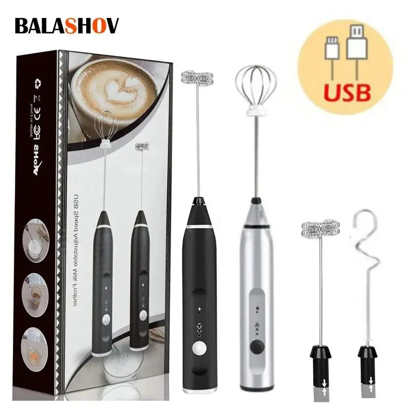 Portable Electric Milk Frothers Handheld Blender USB Mini Coffee Maker Whisk Mixer Cappuccino Cream Egg Beater Food Blender Zpaxo