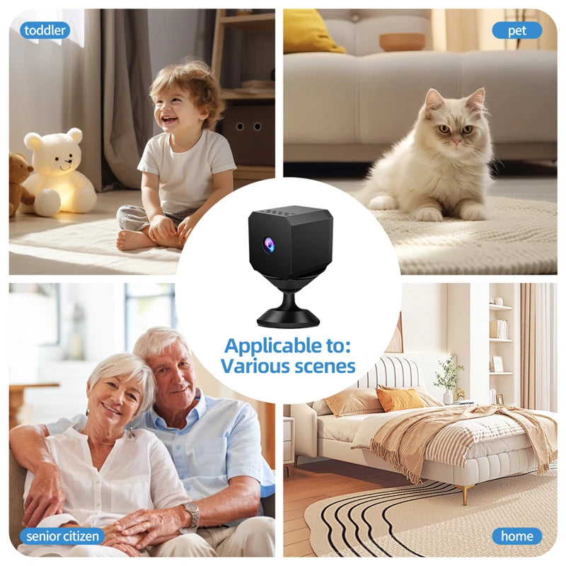 Mini 4K Wifi Camera Remote Monitor Motion Detection Night Vision Long