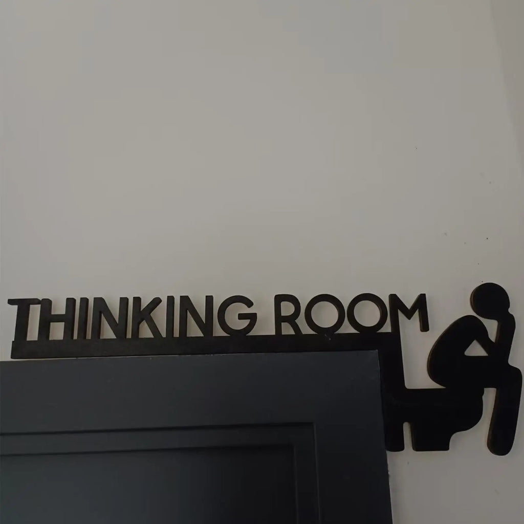 Thinking Room Bathroom Sign over Door Thinking Room Fun Wood Toilet Door Sign Unique Thinking Room Fun Toilet Door Sign Funny Zpaxo