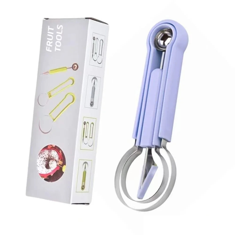 Three-in-one Fruit Slicer Suitable Slicing Scooping Carving Fruits It Zpaxo purple A