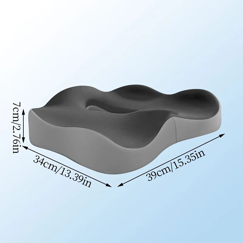 Ergonomic Memory Foam Seat Cushion Center Groove Design Pressure