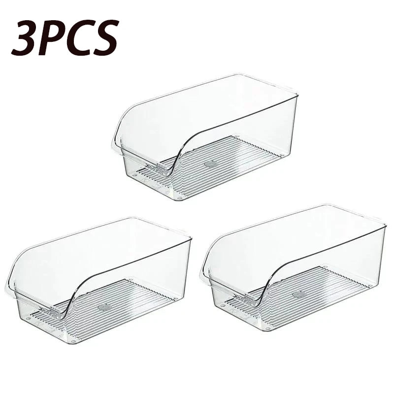 CMRefrigerator Organizer Bins Clear Plastic Container Drawer Egg