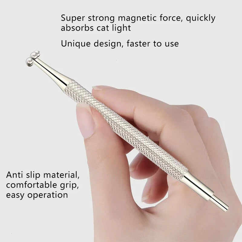2IN1 Double-headed Lollipop Vortex Cat Eye Nail Magnetic Pen Flower Petal Nail Art Magnet for Cat Eye Magnetic Gel Nail Polish Zpaxo