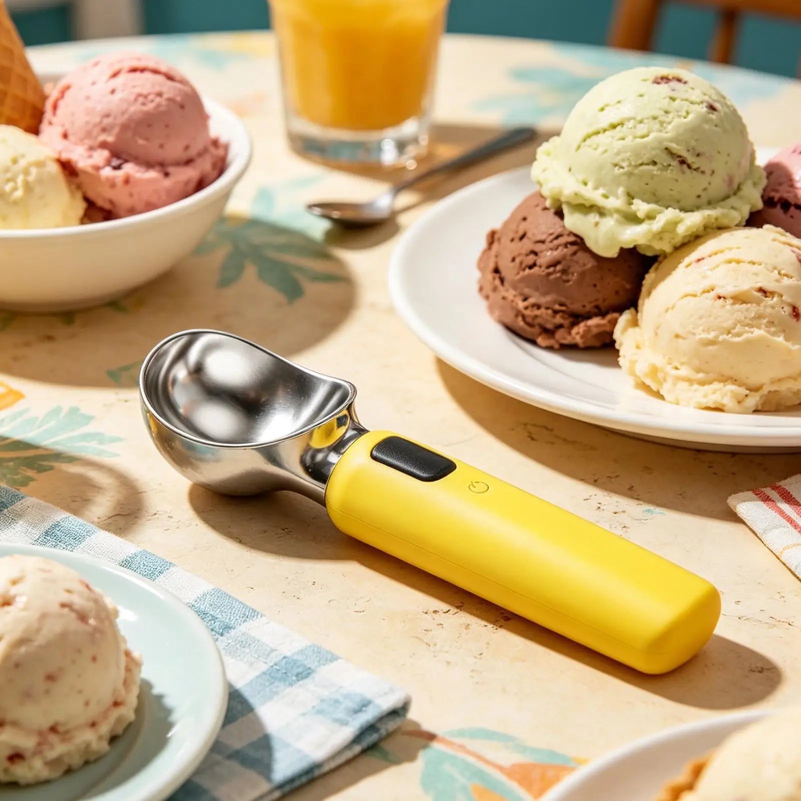 Heated Ice Cream Scoop 3-Speed Heat Conductive Hard Scooper Cheese