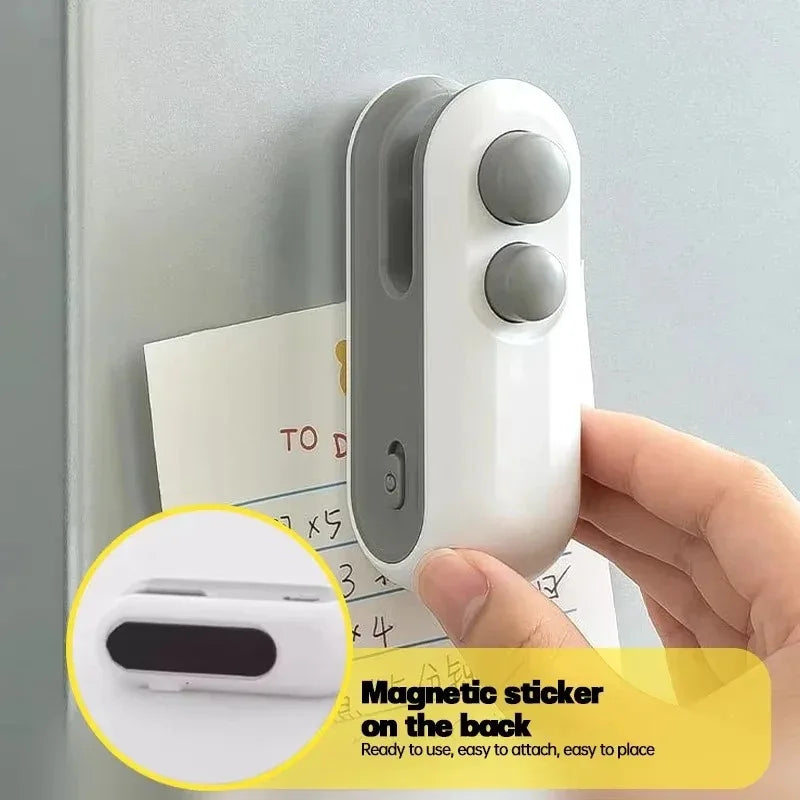 Mini Handheld Heat Sealer 2-in-1 Seal Clip Snack Household Kitchen