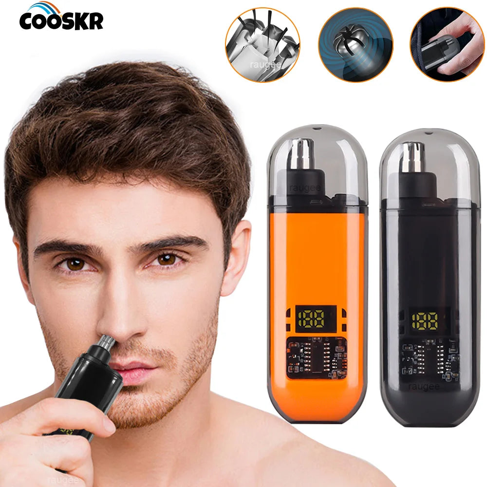 Nose Hair Trimmer Men Mini Electric Clipper USB Rechargeable Painless
