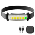 COB LED Headlamp – Waterproof USB Rechargeable Head Torch