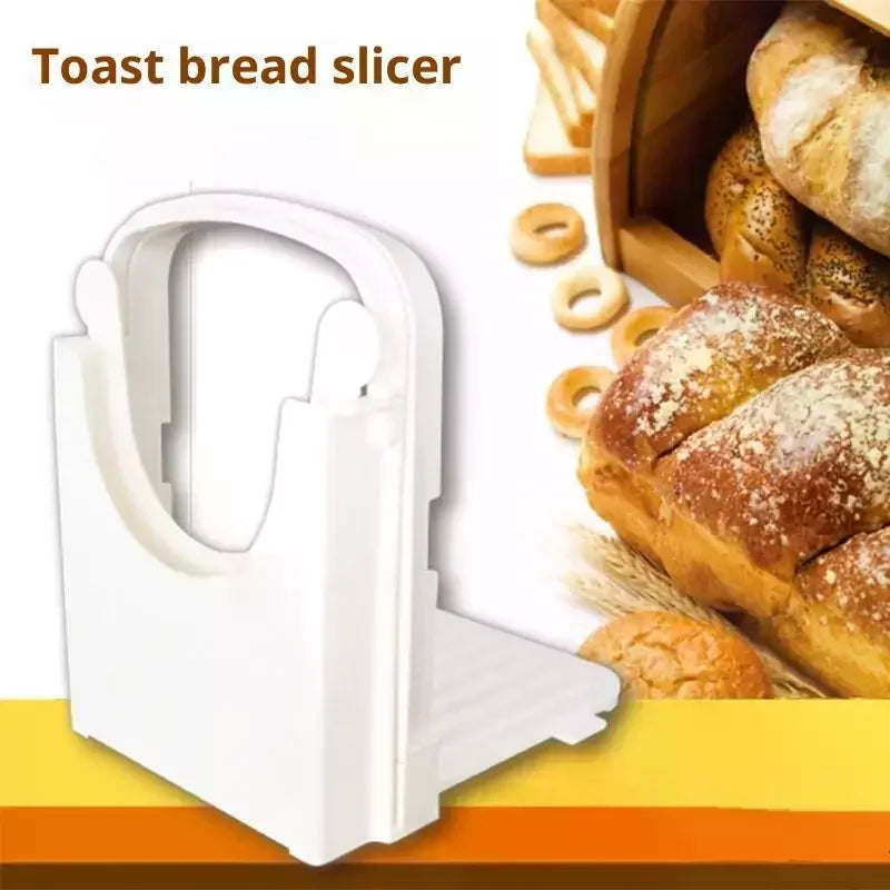 Bread Slicer Adjustable Toast Loaf Slicing Machine Foldable Plastic Bread Cutting Guide Tools For Homemade Bread Kitchen Baking Zpaxo