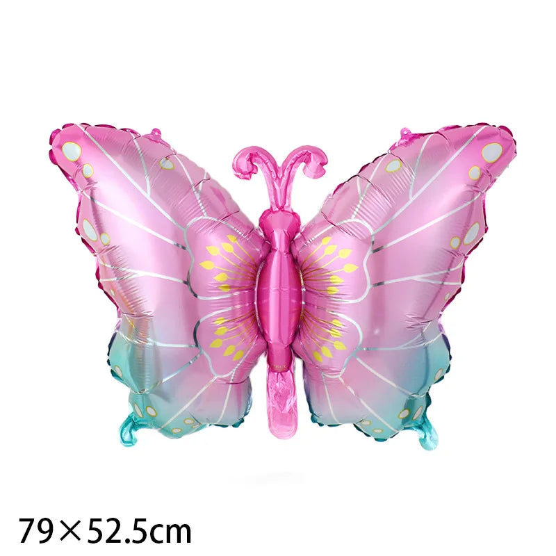 Large Butterfly Aluminum Foil Balloons Helium Air Globos Birthday