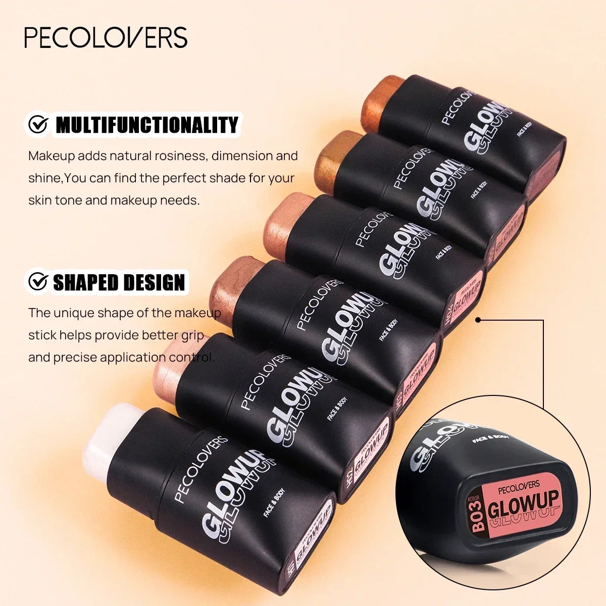 1PC Contour Sticks, Matte Texture, Waterproof Shadow, Profile Shadow, Palette for All Makeup Look, A Charming Makeup Zpaxo