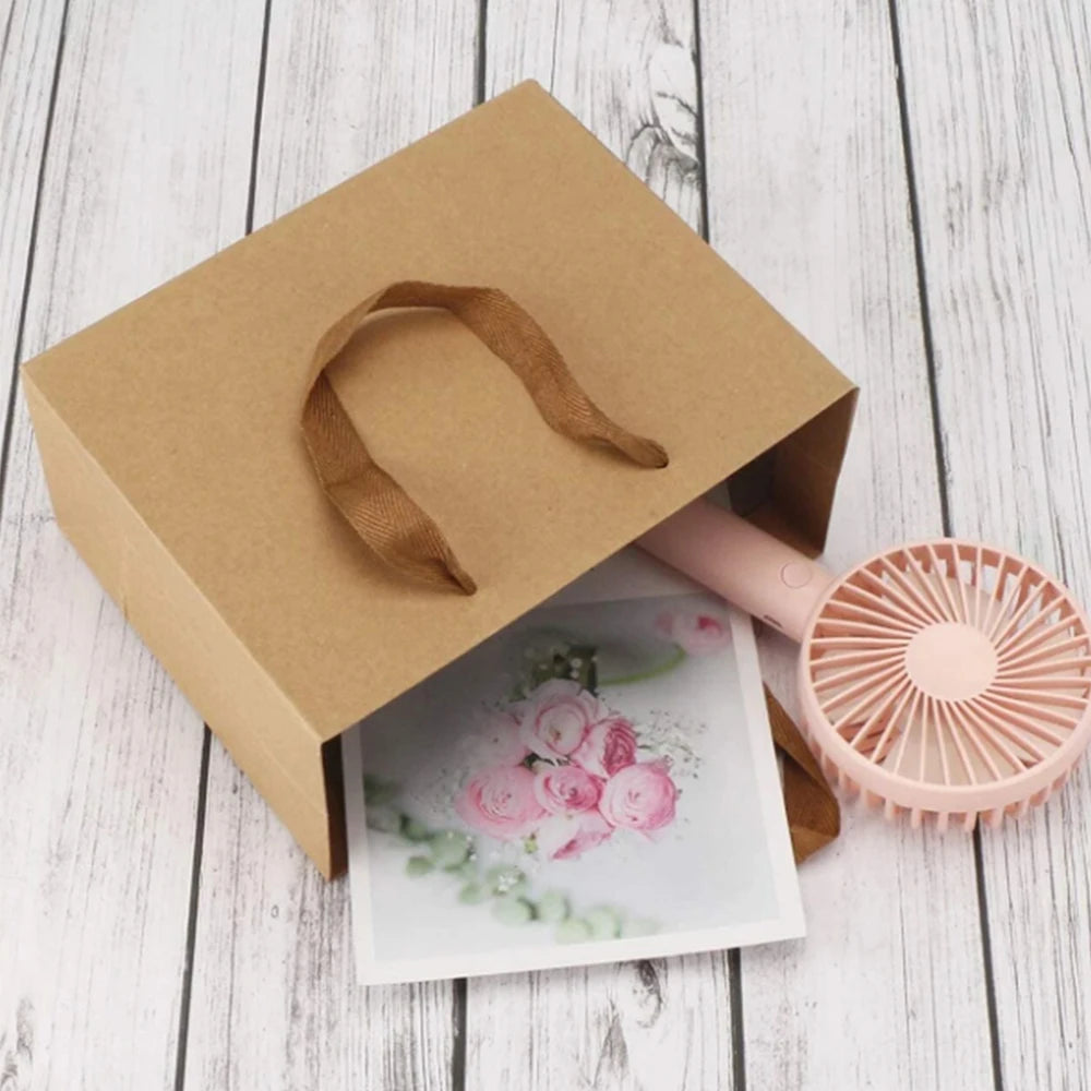 5/10Pcs Kraft Paper Gift Bags with Handles Shopping Bags for Wedding Birthday Christmas Party Favor Gift Packaging Zpaxo