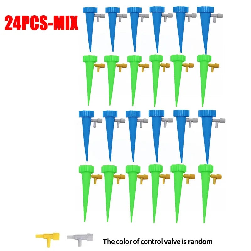 Automatic Drip Irrigation System Self Watering Adjustable for Flower Plants Greenhouse Garden Auto Water Dripper Device Zpaxo 24PCS-MIx