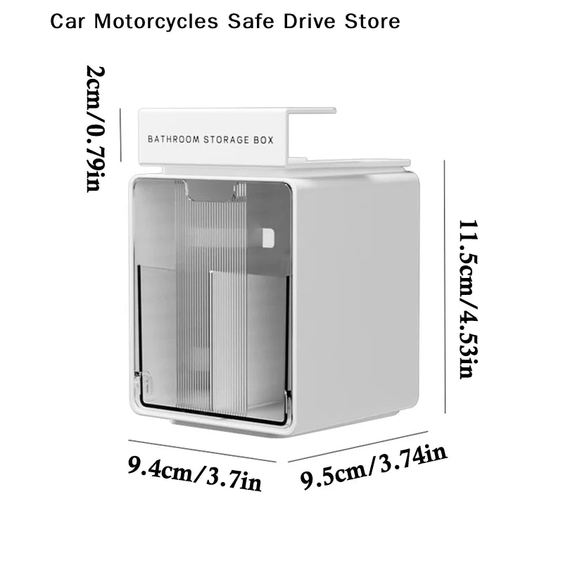 Transparent Bathroom Cotton Stick Makeup Pull-out Storage Drawer Box