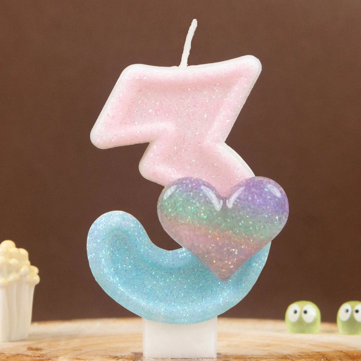 0 1 2 3 4 5 6 7 8 9 Pink Blue Gradient Glitter Heart-shaped Number Zpaxo 3 B15260D