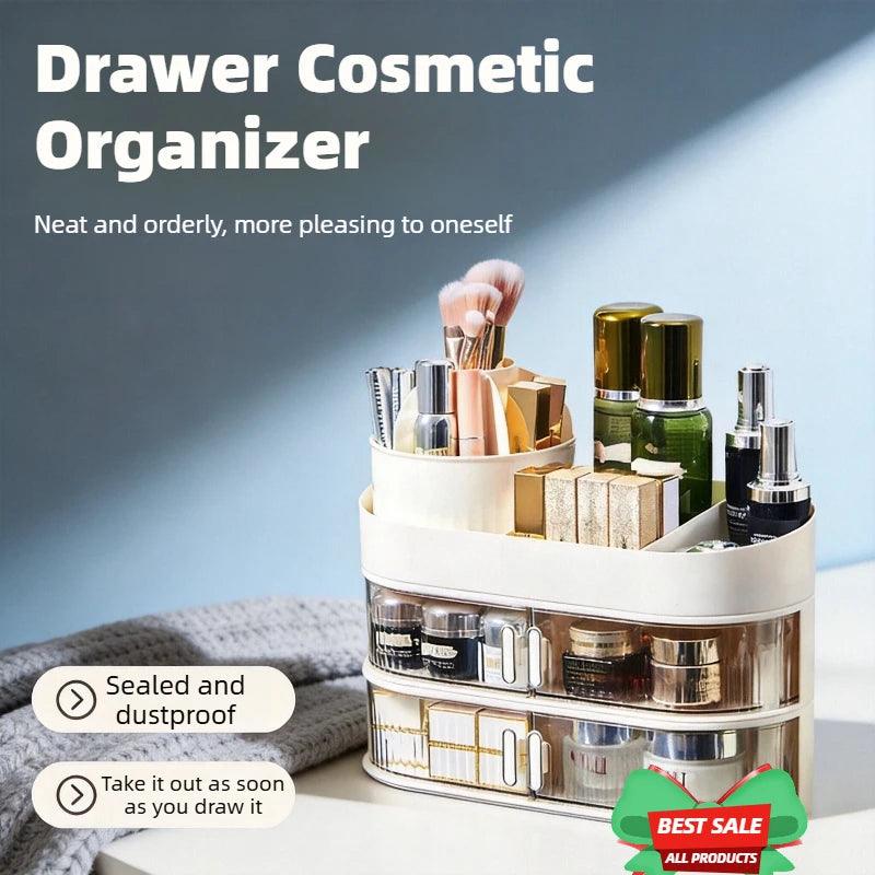 Multi-layer Storage for Drawer Cosmetics Organizer Storage Box Makeup Brush Holder Stable Dustproof Modern Vanity Storage Zpaxo