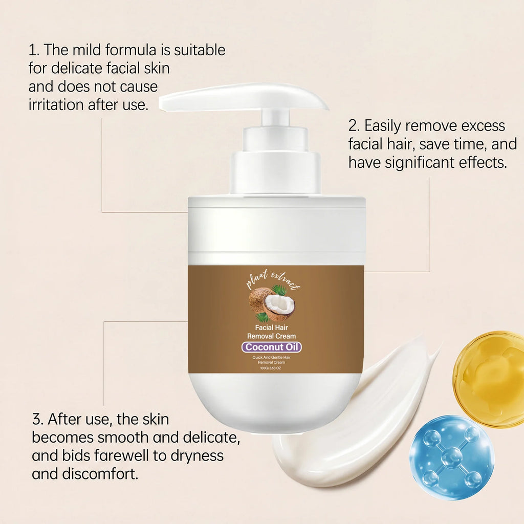 Hair Removal Cream For Face Body Permanent Gentle Depilatory Cream No Irritation Hair Remover Growth Inhibitor For Men Woman Zpaxo