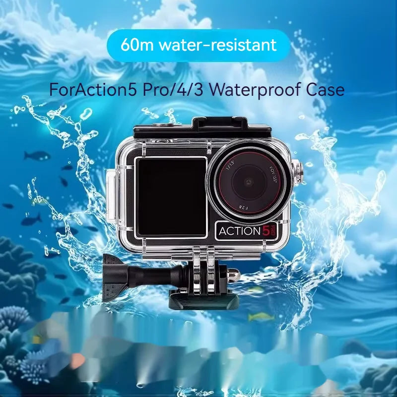 DJI Action 5 Pro/4/3 Accessories Kit – Waterproof Case & Mounts Camera Accessories Kit Zpaxo