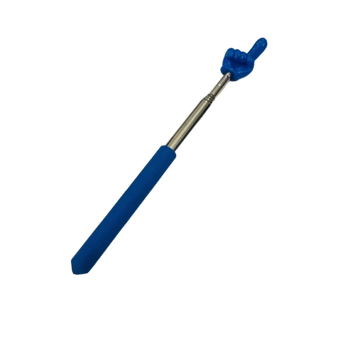Retractable Teacher Pointer Finger Design StainlessSteel Telescopic School Teaching Pointer Stick Teacher Supplies For Classroom Zpaxo B4-Blue