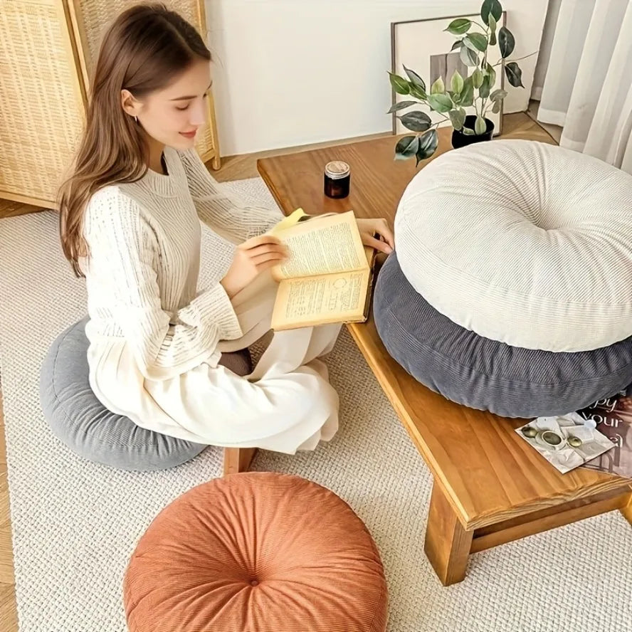 Bohemian-style Meditation Yoga Pillow Thick Round Cushion 4 Colors