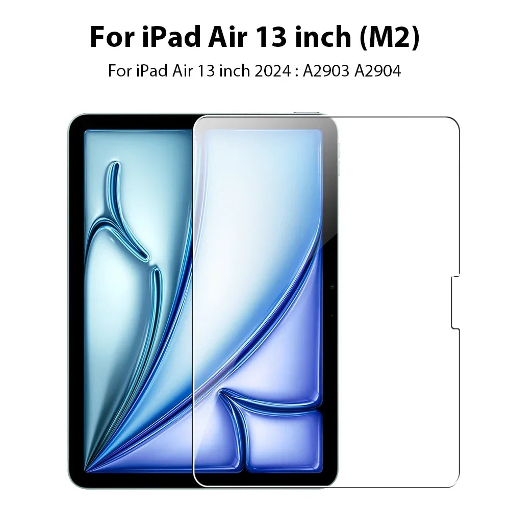 Tempered Glass Screen Protector Ipad Air 5 4 13 11 12 9 9th Gen 10th Zpaxo Air 13 inch 2024
