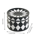 Decorative Jewelry Box Display Tray Lid Black White Checkered
