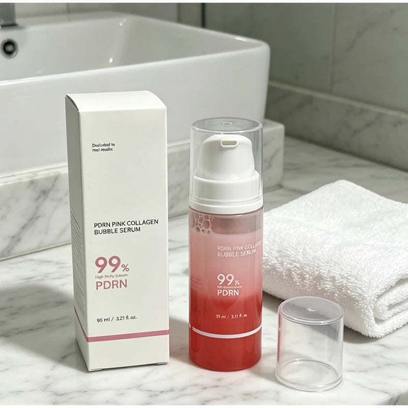 PDRN Pink Collagen Bubble Serum – Hydrating Firming Essence Collagen Face Serum Zpaxo