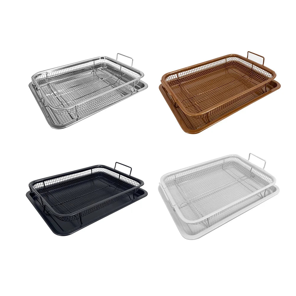 Stainless Steel French Fries Basket Heat-resistance Square Chips Fry Zpaxo