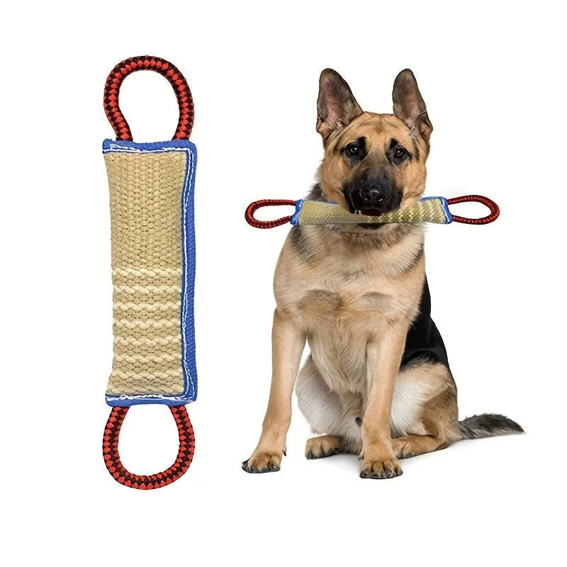 Durable Jute Dog Chew Sticks German Shepherd Training Molar Pick Up