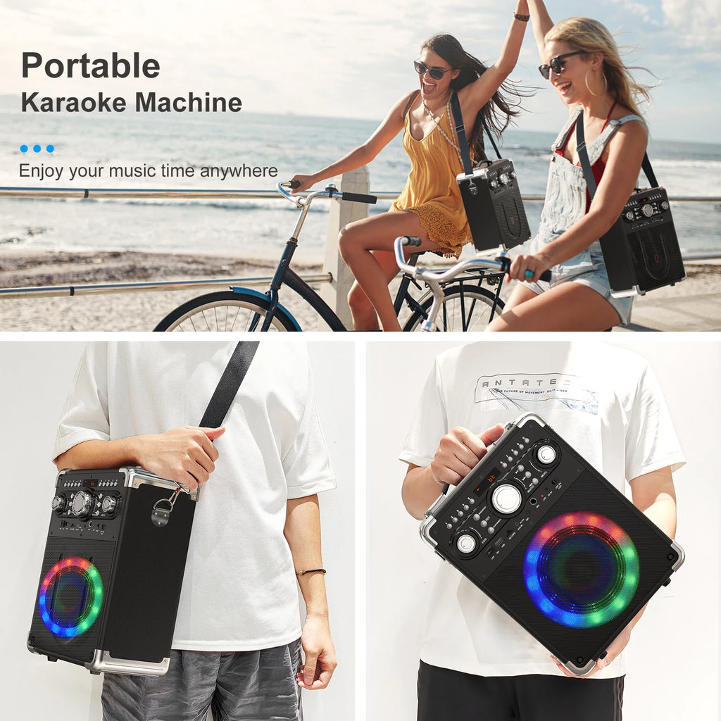 S8-T Kara Ok 3 Microphones Portable Bluetooth 5 Speaker Suitable