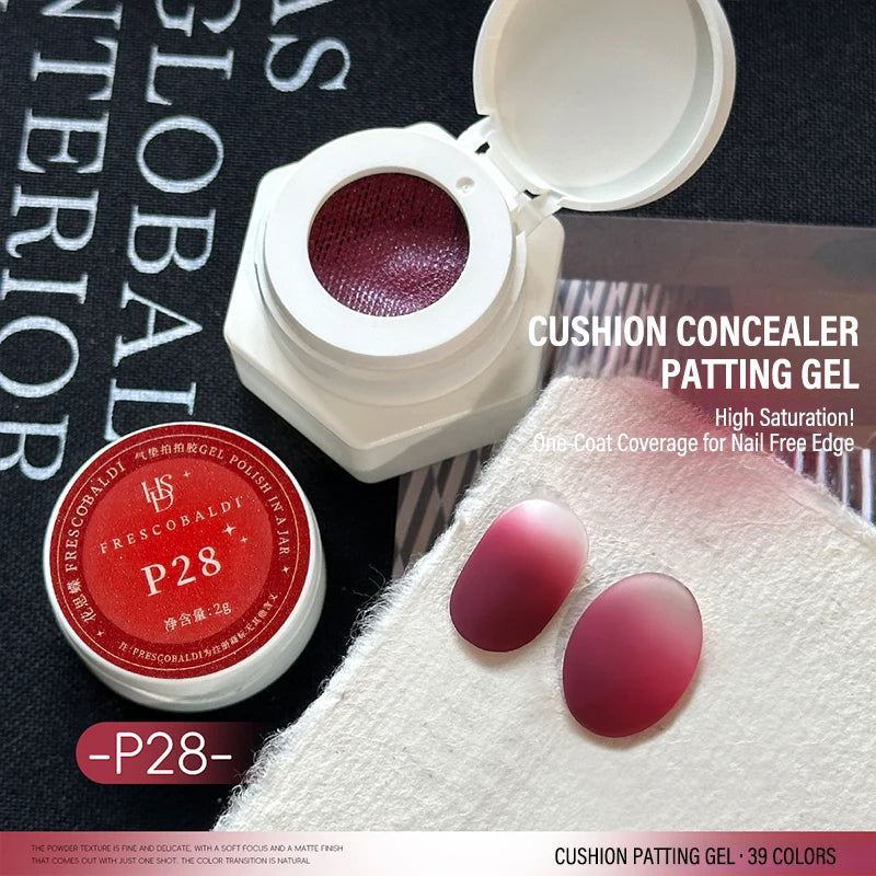Gradient Nail Air Cushion Patting Gel High Gloss Ombre Patting Gel Polish Blush Blooming Aura Manicure UV Nail Polish Salon Tool Zpaxo P28