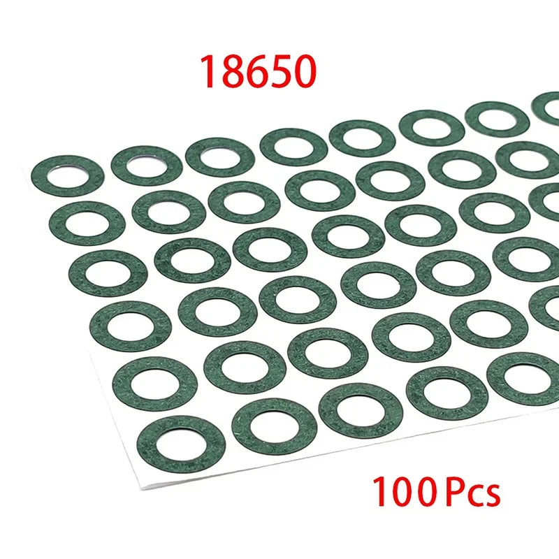 20-100pcs 18650 21700 32650 Li-ion Battery Insulation Gasket Barley Paper Battery Insulating Glue Patch Electrode Insulated Pads Zpaxo