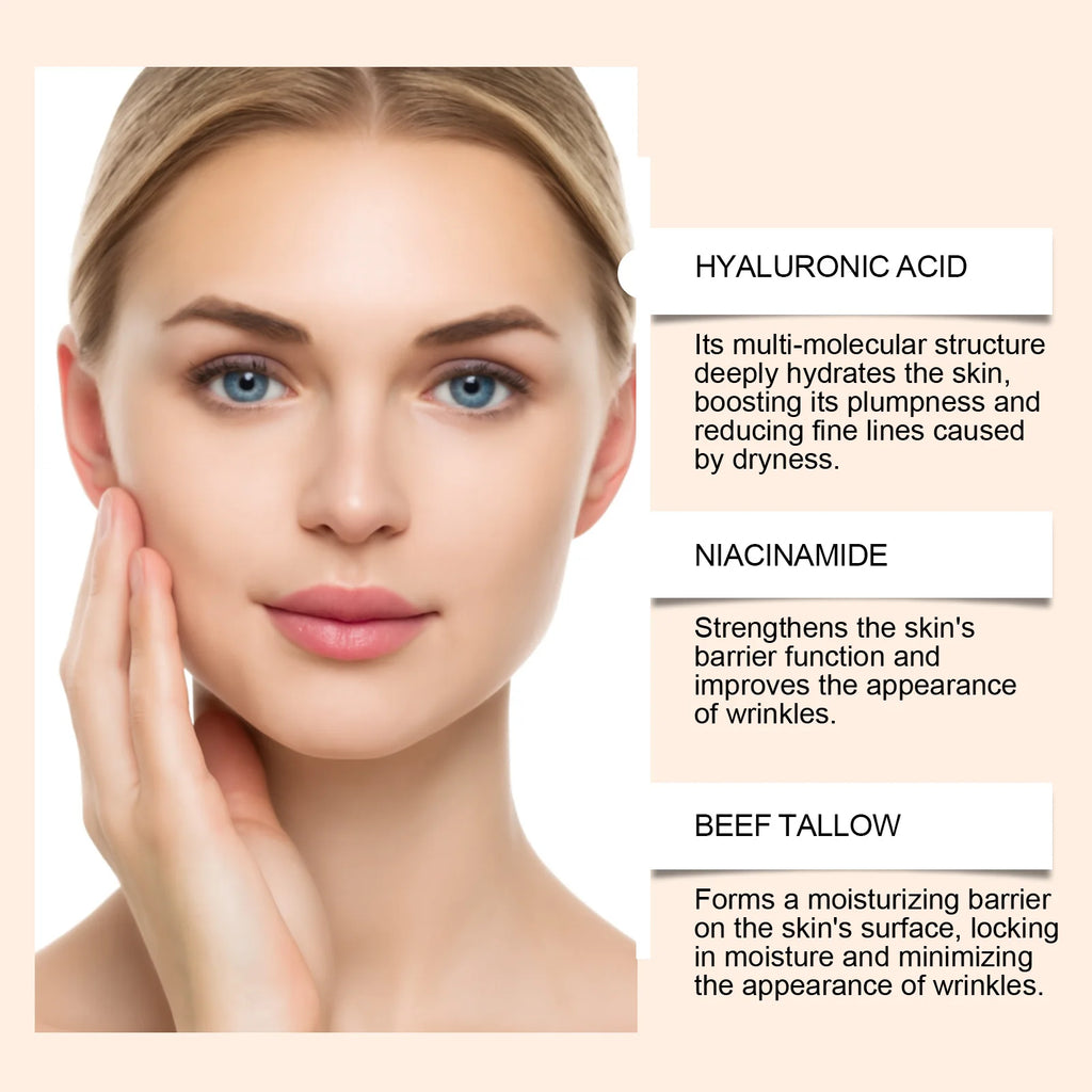 Beef Tallow Serum Moisturizing Repair Brighten Hydrating Face Anti Aging Dark Spot Barrier Essence Remover Shrink Pore Whitening Zpaxo