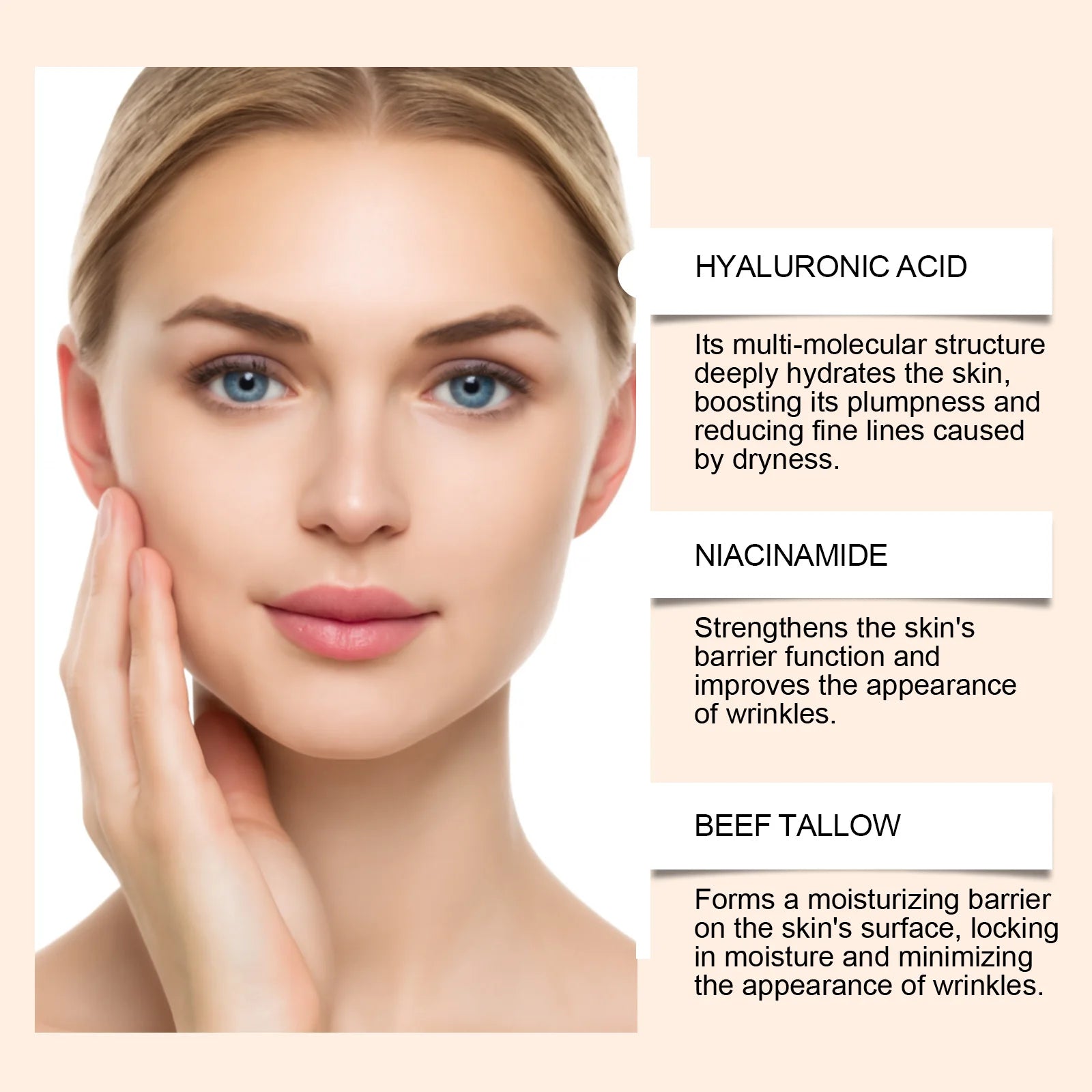 Beef Tallow Serum Moisturizing Repair Brighten Hydrating Face Anti Aging Dark Spot Barrier Essence Remover Shrink Pore Whitening Zpaxo