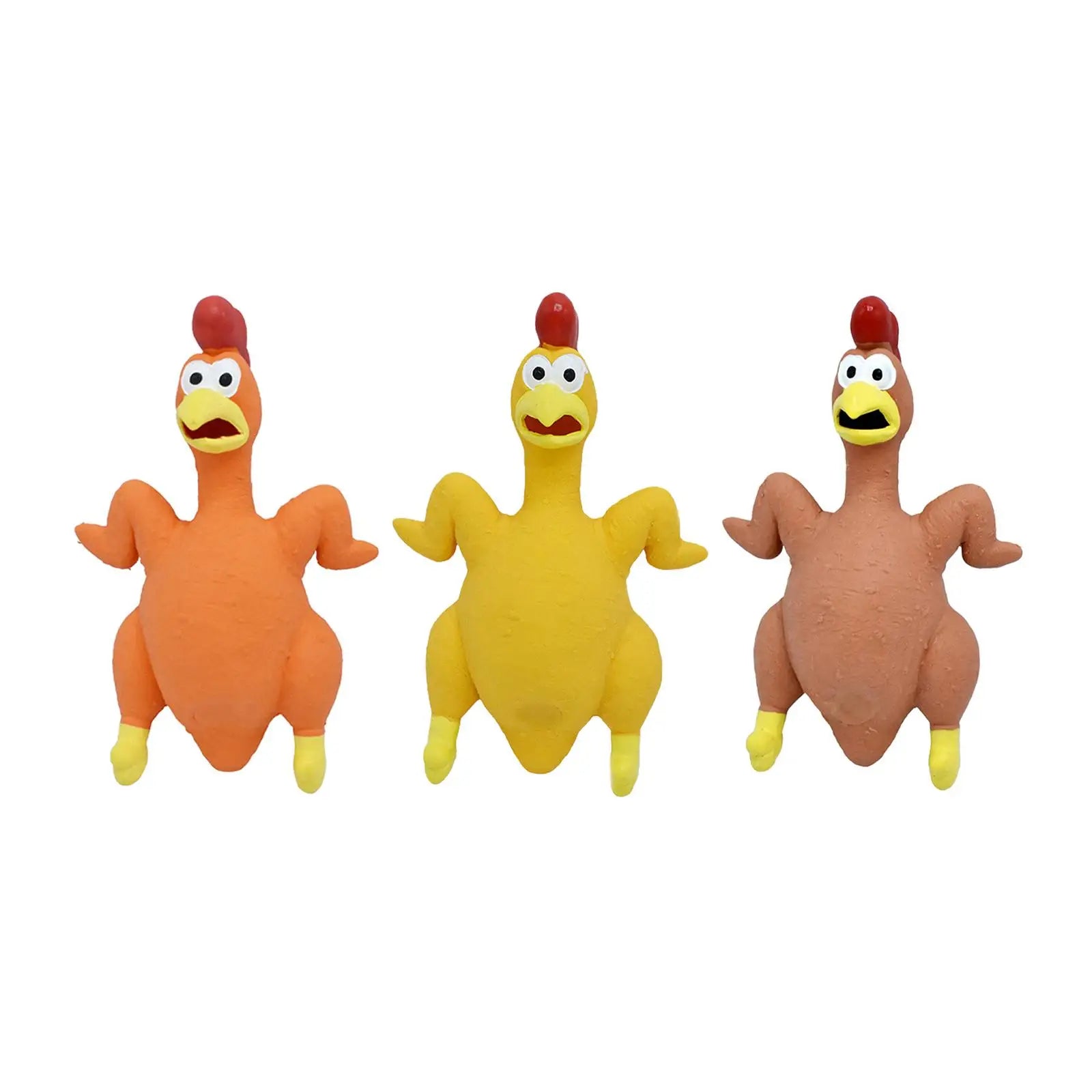 Rubber Chicken Beach Games Outdoor Games Novelty Rubber 12x21cm Backyard Games Sturdy Bite Resistant Cute Squeeze Chicken Zpaxo