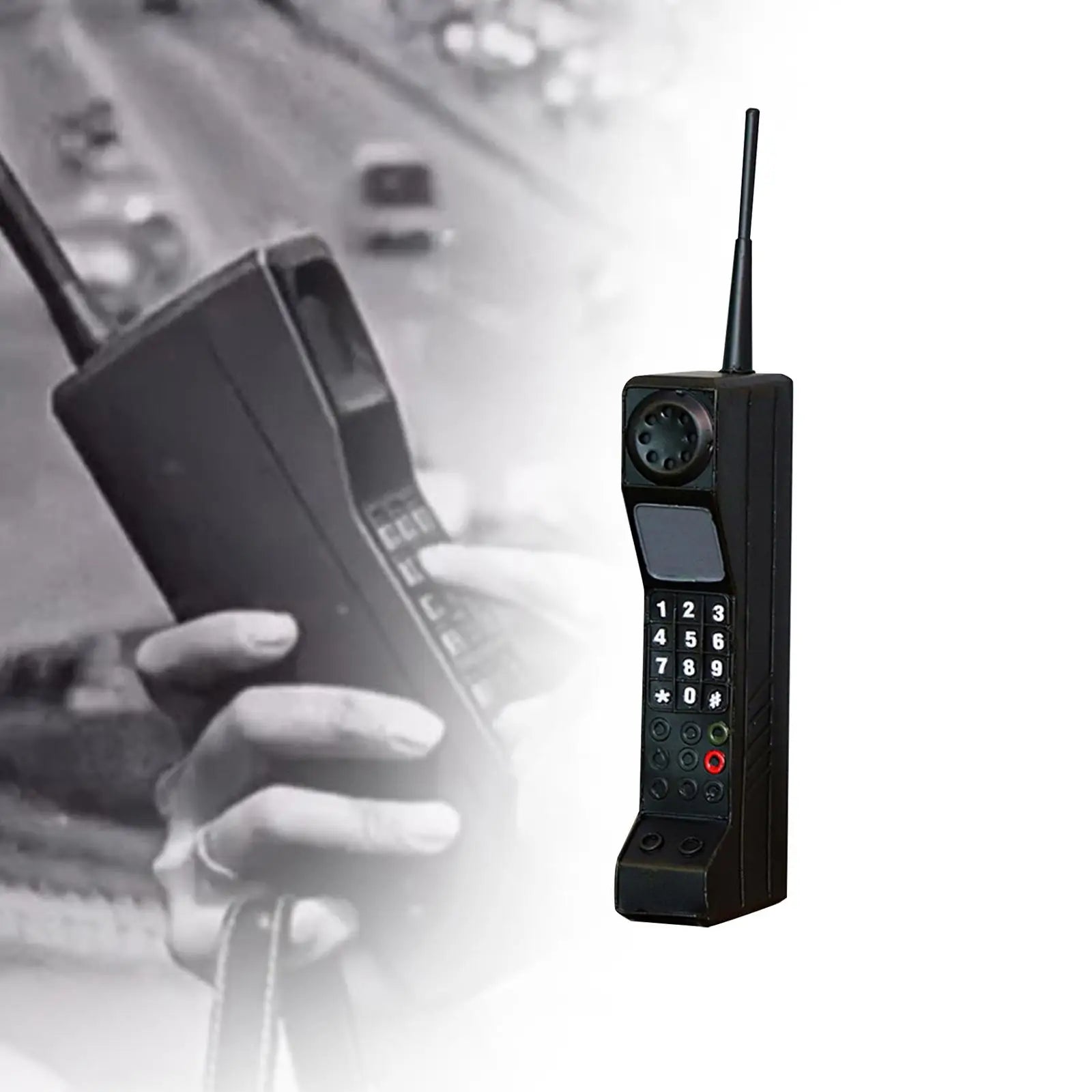 Vintage Style Brick Phone Decor 80S 90S Old Fashioned Cellular Phone Model for Halloween Party Desktop Living Room Stage Zpaxo