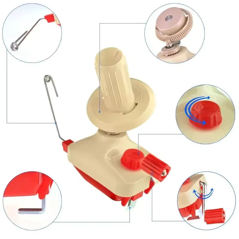 1Pcs Manual Household Yarn Winding Machine Twisting And Sewing Accessories Weaving Tools DIY Yarn Ball Winder Zpaxo